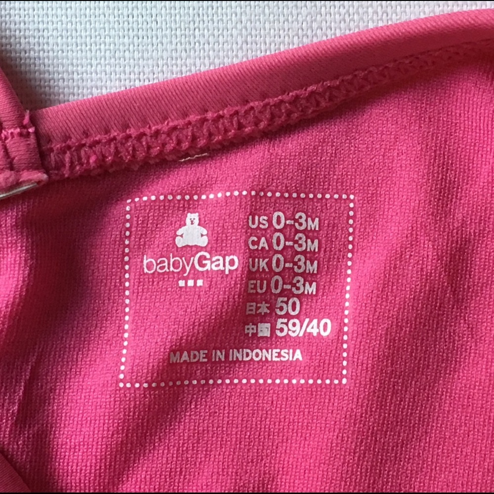 Gap bathing suit one piece 0 3 months baby pink - Picture 4 of 8
